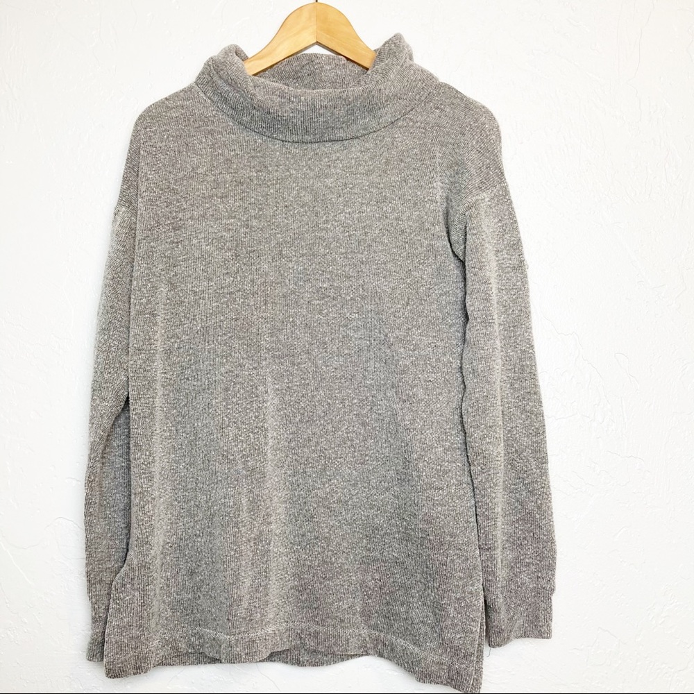 J. Crew Pullover sweatshirt turtle neck grey S